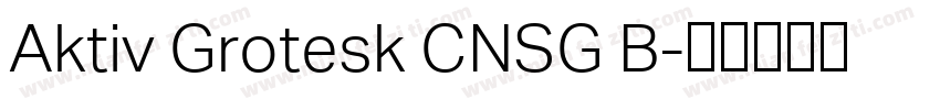 Aktiv Grotesk CNSG B字体转换
